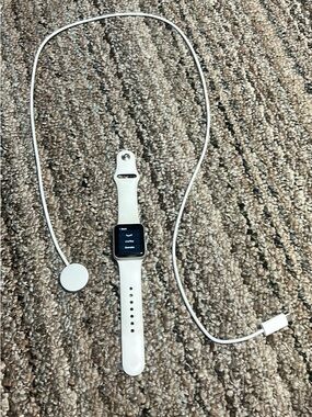 Apple White Smartwatch with Silicone Sport Band